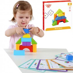 TOOKY TOY Gra Drewniane Klocki Block Game