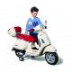 PEG PEREGO Motor VESPA 12V otwierany kufer gumowe opony 	
