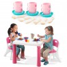 Step2 Stół kuchenny z krzesłami LifeStyle Zestaw mebli dla dziecka + Zestaw Naczyń Minutka Dla 6 Osób W Siatce