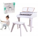 CLASSIC WORLD Duże Pianino Fortepian dla Dzieci z Krzesełkiem i Książeczką do Nauki