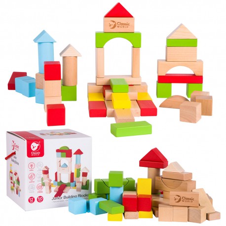 CLASSIC WORLD Drewniane Klocki Dla Dzieci