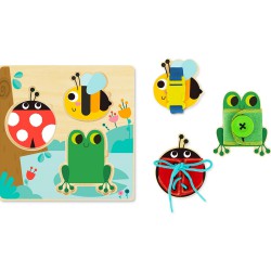 TOOKY TOY Tablica Manipulacyjna Nauka Sznurowania Wiązania