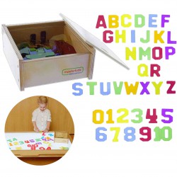 MASTERKIDZ Przeźroczysty Alfabet i Cyfry 38 Elementów Montessori