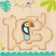 Tooky Toy Drewniane Puzzle Wielowarstwowe Tablica Zwierzątka 7 el.