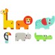 Tooky Toy Drewniane Puzzle Wielowarstwowe Tablica Zwierzątka 7 el.