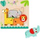 Tooky Toy Drewniane Puzzle Wielowarstwowe Tablica Zwierzątka 7 el.