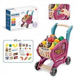 WOOPIE Wózek Sklepowy dla Dzieci Ruchome Elementy + 42 Akc.