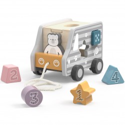 Drewniany samochód do ciągnięcia Viga Toys
