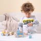 Kolorowa Kolejka z wagonikami do ciągania Viga Toys