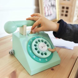 CLASSIC WORLD Telefon Stacjonarny Drewniany Dla Dzieci